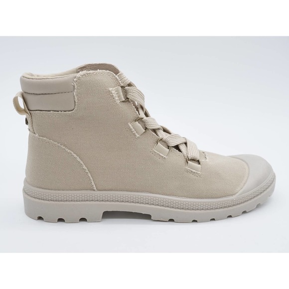 Rocket Dog Combat Boots Womens 10 Beige Canvas Lace Up Piper Memory Foam Comfort - Picture 4 of 11